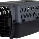 Petmate Pet Porter Dog Kennel 19", Dark Gray & Black, for Pets up to 10lbs, Made in USA