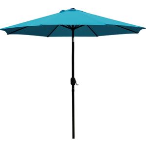 Sunnyglade 9' Patio Umbrella Outdoor Table Umbrella with 8 Sturdy Ribs (Teal Blue)