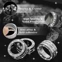 TOMALL Bling AC Air Conditioning Knob Button Cover Compatible with Honda Accord 2024 2025 for CRV HRV Civic Centre Console Air Conditioner Switch AC Climate Knob Cap Bling Interior Accessories for Car