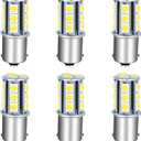 1156 LED Bulb White Super Bright 1073 1003 BA15S 7506 1141 LED Bulbs 5050 18-SMD Replacement for 12V RV Interior Ceiling Dome Light/Travel Trailer/Boat Indoor/Camper Light Bulbs (Pack of 6)