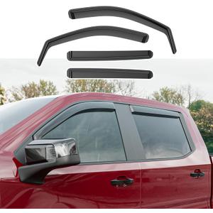 Xipoo Side Window Visor Deflector - Compatible with 19-25 Chevy Silverado & GMC Sierra 1500 Crew Cab Visor Replacement for 2019-2025 Silverado Accessories