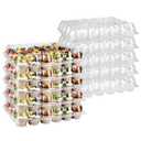 TWOWYHI 24 Counts x 10 Sets Cupcake Containers Cupcake Boxes Plastic Cupcakes Carrier Holders for Clear Plastic Disposable Cupcakes Container with Detachable Tall Dome Lid