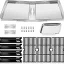 DGF493BNP Drip Pan Grill Replacement Parts for Dyna Glo DGF493BNP, DGB494SPB, Backyard Grill BY13-101-001-12, Grill Grates, Heat Shields and Adjustable 24''-30'' Grease Tray for Dyna-glo 4 Burner