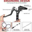 Complete Bike Brakes Set - Universal Front and Rear Brakes with Cables and Levers, Including Multi-Tool Wrenches (Black)