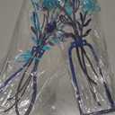 3 Pieces Metal Flowers Wall Arts - Rustic Farmhouse Style Dcor Metal Wall Art Black Minimalist Flower Natural Themed Wall Decors for Home Bedroom Dining Room Housewarming (Blue)