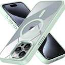 Magnetic for iPhone 14 Pro Max Case,Compatible with MagSafe[Military-Grade Drop Protection] Crystal Clear Back Case for iPhone 14 Pro Max Phone Case 6.7" (Matcha Green)