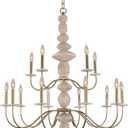 Kalco Lighting Kalco 304852CG Transitional 15 Light Chandelier from Carrara Collection in Gold, Champ, Gld Leaf Finish, Multicolor