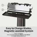 Dual-Blade Safety Razor with Pivoting Head, Reusable Metal Razors for Men, with 10 Double Edge Blades, Smooth Close Clean Shave, Matte Black