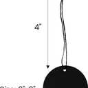 500Pcs Pre-Tied Round Hang Tags, 2" x 2" Blank Price Tags with String Attached, Display Label for Holiday Arts Crafts(Black)