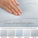 ZWJD Decorative Linen Throw Pillow Covers 22x2 Set of 22 Solid Handcrafted Striped Cushion Covers for Bed Soft Modern Farmhouse Neutral Pillowcase for Couch Bedroom Living Room Home Decor(Sky Blue)