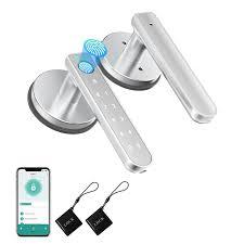 Fingerprint Door Lock, 6-in-1 Smart Door Knob with App Control/Fingerprints/IC Cards/Passwords/2 Keys, Fingerprint Door Knob Biometric Door Lock for Bedroom Apartment