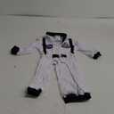 Spooktacular Creations Toddler Halloween Astronaut Costume, BabyJumpsuit, Pilot Costume with Boots for Infant Cosplay (Small (06-12 Mos), White)