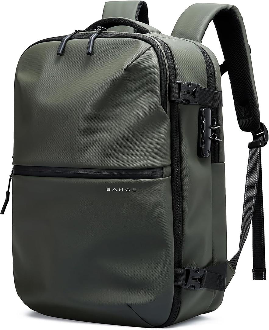BANGE Travel Backpack with TSA lock version can hold 15.6 inch Laptop suitable Daily Commute and Overnight Flight Approved Anti-theft Bag