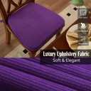 2'' Thick High-Density Foam Indoor Chair Cushions | Dining Chair Pads with Ties, Removable Washable Cover, Kitchen Chair Cushions 17"x16",Purple 4 Pack