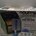 Gourmia Air Fryer 7 QT - Easy View Panorama Window & Interior Light, Guided Cooking with 12 One-Touch Presets, FryForce 360, Dishwasher Safe Accessories, Green