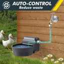 67OZ Automatic Water Dispenser for Dogs Cats Patented Auto-Filling Dog Water Bowl Dispenser Wall-Mount Saving Space Outdoor Dog Waterer Feeder Includes Fixed Part Copper Connector 3/4'' Water Hose