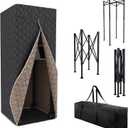Portable Foldable Recording Vocal Booth Studio Equipment for Crisp Dry Echo Free Vocals at Home & On the Road - Easy to Assemble & Travel Bag Included (Standard, Black Pro)