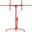 16 ft Drywall Lift, Sheetrock Lift Drywall Lift, 150 LBS Capacity Drywall Lift Panel Hoist with 360 Adjustable Telescopic Arm & 3 Lockable Wheels, Red