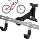 Bike Wall Mount Hanger for Garage, Heavy-Duty Durable Aluminum Alloy Horizontal Bicycle Storage Rack with Adjustable Hook, Hold up to 66lbs, for Road Mountain Hybrid Bikes in Garage (1 pack)