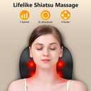 iKristin Back Massager with Heat,Shiatsu Neck Back Massager Pillow,Deep Tissue Kneading Back Massage,Massage Pillow for Shoulders,Legs,Foot,Body Muscle Relief,Neck Massager for Women/Men/Dad/Mom