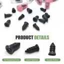 2 x 60PCS Tire Repair Rubber Nail, Vacuum Tire Repair Spiral Rubber Screws Kit, Self-Service Tire Screw Plugs Quick Repairs Tool for Car, Motorcycle, Truck, Tractor Tires Puncture Repair