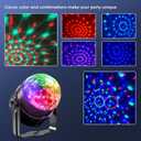 Sound Activated Party Lights with Remote Control Dj Lighting, Disco Ball Light Projected Effect Dancing Lights, Strobe Lamp for Parties Supplies Birthday Christmas Bar KTV Decorations -3-Pack