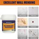 Drywall Repair Kit Drywall Hole Repair Patch Kits Wall Spackle Repair Paste with 8.5OZ White Wall Repair Putty with Scraper, Wall Surface Hole Fill Quick and Easy Solution (1Pack)