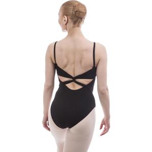 Girls & Women Ballet Leotard 01D0027  Twisted Cross-Over Back, Chest Lining, Soft Cotton-Blend Stretch (X-Small)