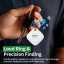 Air Tracker Tag for Android 4 Pack Luggage Tracker Tags Works with Google Find Hub App, Bluetooth Tracker Key Finder and Item Locator for Luggage, Backpack, Suitcases, Replaceable Battery