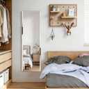Frameless Mirror Full Length 56x16| Wall Mount Mirror Full Length Beveled Edge Rectangle Mirrors Large Wall Mirror for Bedroom Bathroom Living Room