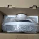 ASANCU Ceiling Fan with Light and Bluetooth Remote, RGB Dimmable LED Enclosed Ceiling Fan for Kids' Rooms with Bluetooth Speaker and 3 Color LED Lights, 6 Wind Speed and App Timer Settings, 19.09''