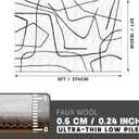 YIHOUSE Abstract 6'x9' Black and White Rug- Washable Area Rug for Living Room Bedroom, Large Modern Non-Slip Ultra-Thin Rug Home Decor,Abstract,6x9ft
