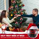 2 x Santa Fluff Ornament, Hilarious White Elephant Gifts, 3.15" Unique Christmas Ornaments for 2025 Xmas Tree Decor, Ugly Stocking Stuffer Ideas Gag Gift (1 Pack)