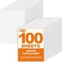 TUXIYA 100 Pack White Poster Board,22" x 28" White Poster Paper Bulk,250GSM/92LB Heavy-Weight Blank Poster Board for Arts,Craft,Projects Presentations,Drawing Scrapbooking