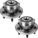 Pair 513277 Wheel Bearing and Hub Assembly Front/Rear Compatible with 08-17 Buick Enclave, 09-17 Chevy Traverse, 07-16 GMC Acadia, 07-10 Saturn Outlook 6 Lugs w/ABS