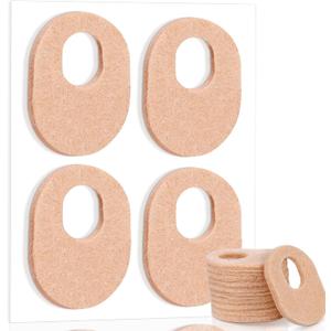 WILLBOND 48 Pack Callus Pads Soft 1/4" Thick Oval Shape Corn Pads 1/8" Felt Callus Cushions Adhesive Corn Protectors for Men Women Feet Toes Pain Relief(Nude, 1/8 Inch)