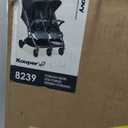 Joovy Kooper X2 Side-by-Side Double Stroller Featuring Dual Snack Trays, One-Handed Fold, Multi-Position Reclining Seats, Adjustable Leg Rests, and 2 Zippered Pockets for Storage, Forged Iron