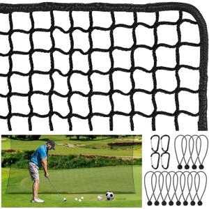 Golf Practice Net, 10Ft/15Ft/20Ft Golf Hitting Nets Heavy Duty Nylon Golf Netting for Garage Backyard