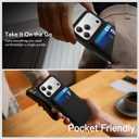 Phone Case Compatible with iPhone 17 Pro MaxCompatible with Magsafe, Detachable Magnetic Wallet Case and Card Holder. Black