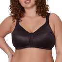 Playtex Womens 18 Hour Front Close Extra Back Support Wireless Bra, USE52E (36B, Black)