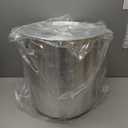 CURTA 50 Quart Large Stock Pot with Lid, NSF Listed, Induction Ready, 3-Ply Clad Base, 18/8 Stainless Steel Cooking Pot, Commercial Cookware for Soup, Stew & Sauce, Riveted Silicone Handle