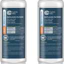 Crystala Filters Replacement for DA97-17376B Water Filter, NSF 42 Compatible with Samsung HAF-QIN, HAF-QIN/EXP, DA97-08006C, RF23M8070SG, RF23M8070SR, RF23M8090SG, RF23M8570SR (2 Pack)