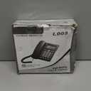 Corded Caller ID Telephone, TelPal Landline Home Phones with Blue Backlight & Speaker, Hands Free Analog Hotel Office Telephone Set, Desktop Speed Memory Dial Telephones for Seniors (White)