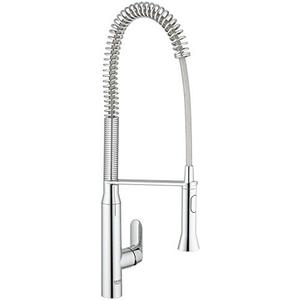Grohe 32951000 K7 Semi-Pro Single-Handle Pull-Out Kitchen Faucet, Starlight Chrome