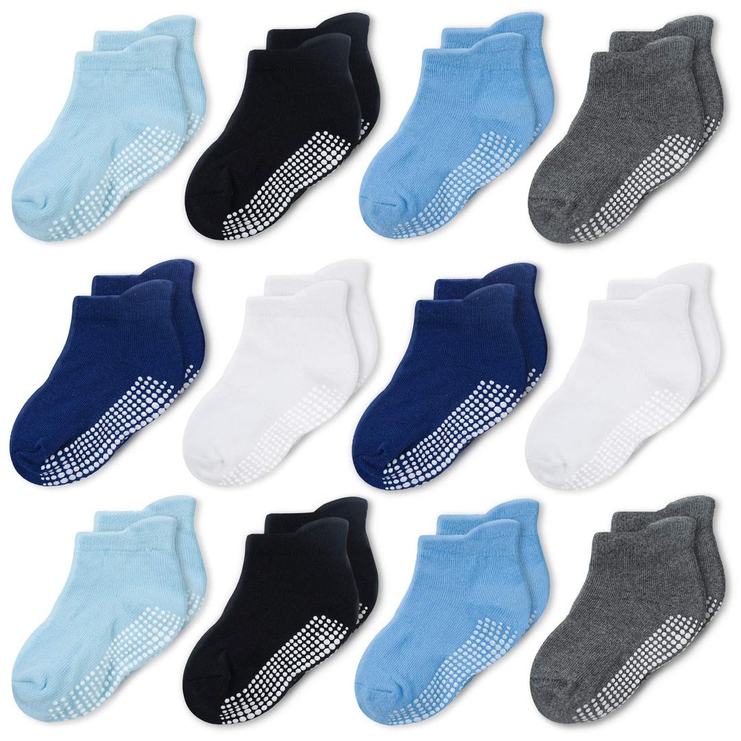 Cozy Way, Ankle Grip Socks, 3-5 Years, 6 Pack