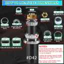 4 Sets 25580 15123 Trailer Axle Hub Bearings Kit for 5200-6000 lbs Trailer #D42 Tapered Spindle with 21333TB Grease Seals, 2.44'' Dust Caps,Rubber Plugs, Cotter Pins,Spindle Nuts and Washers