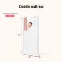 Dream On Me Luna Haven 2" Cradle Mattress Lightweight Firm Polyester Fiber Core, Waterproof & Easy-Clean, Stain & Odor Resistant, Greenguard Gold and BSA Certified (36" L x 18" W x 2" H)