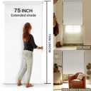 No Drill Blackout Roller Shade 21.5" W x 75" H, White | 100% Light Block / UV Protection / No Tools Install / Easy-Care Fabric / for Windows & Doors