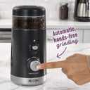 Mr. Coffee Automatic Coffee Grinder with 5 Presets, 12 Cup Capacity, Black Ideal for Home Use and Espresso Lovers, Black