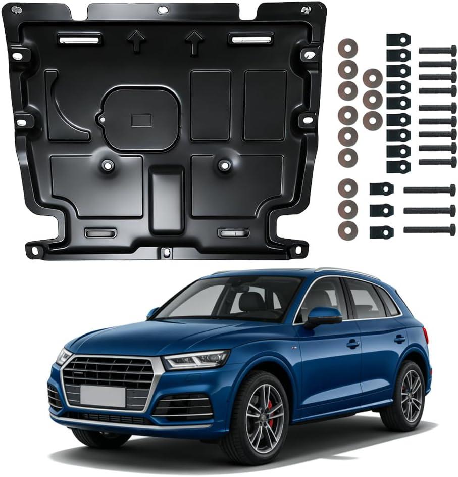 Engine Splash Shield Fit for Audi Q5 2018-2024 Engine Case Guard Under Cover Compatible with 2019-2023 Q5 Front Engine Guard Mud Flaps